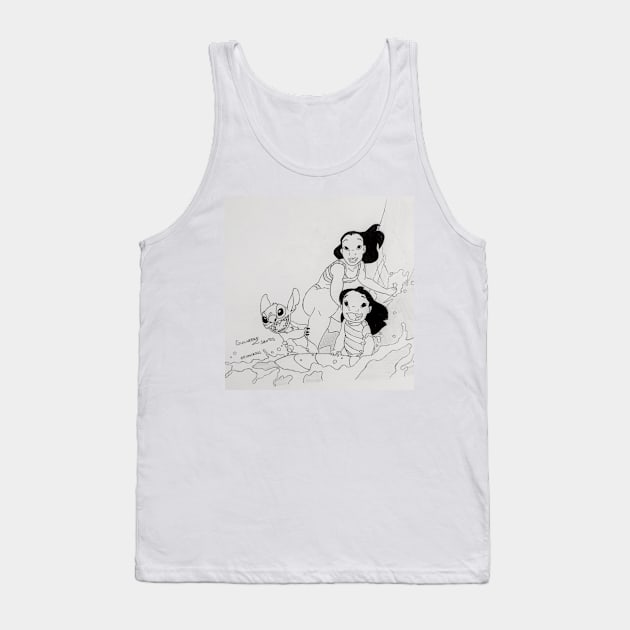 Lilo & Stitch - Ohana / Tank Top by caffeineandpeace